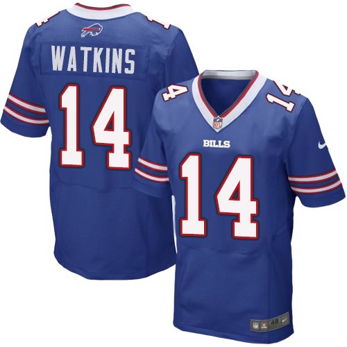 Men's Elite Sammy Watkins Nike Jersey Royal Blue Home - #14 NFL Buffalo Bills